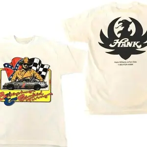 90s Hank William Jr. Racing Graphic Shirt, Country Band Shirt