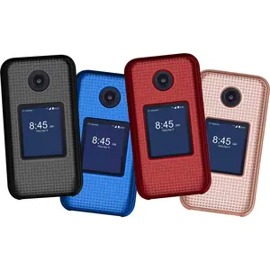 Case for Consumer Cellular Verve Snap Flip Phone, Nakedcellphone [Grid Texture] Slim Hard Shell Protector Cover for Z2336CC (aka Telstra Flip 4, Z2336T)