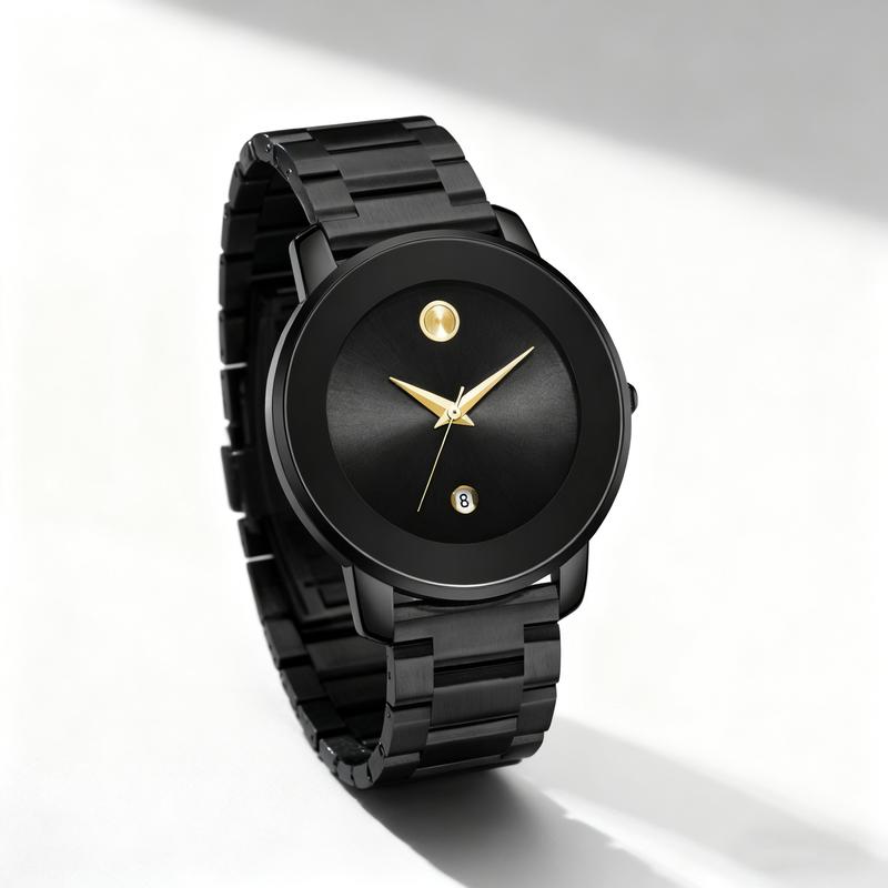 Luxury Business Quartz Watches For Ladies And Gentlemen Featuring Solid Stainless Steel Straps Calendar Function And Water Resistance With A Minimalist Design They Are Elegant And Durable Suitable For Daily Wear