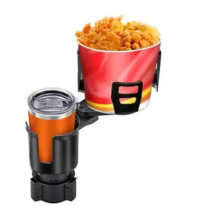 Car Cup Snack Tray, Car Cup Holder Organizer, 360° Cup Holder & Travel Tray for Car Cup, Booster and Road Trips, Car Seat Attachment and Car Interior Accessory