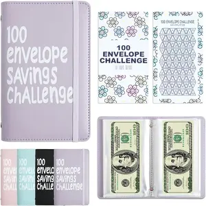 100-Day Money Saving Challenge Coin Envelope Budgeting Savings Book, Mini 100-Day Envelope Savings Challenge Book, Cash Budget Planning Envelope, For Saving $5,050, $500, $10,000, A Practical Gift For Friends And Family.