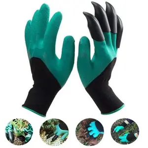 Dipped Gardening Gloves with Claw Design, Anti-Injury Protective Gear for Digging, Weeding, Vegetable & Flower Growing, Outdoor Sports & Activities
