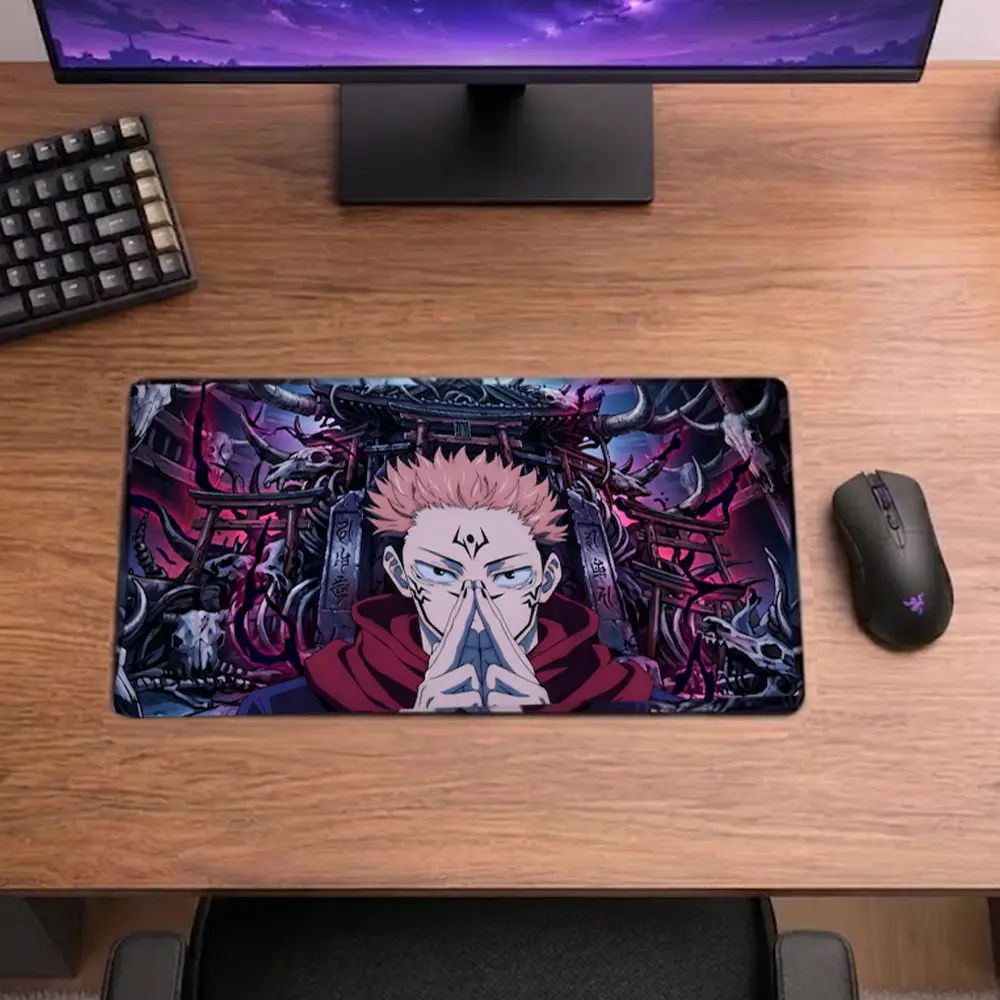 Jujutsu Kaisen Yuji Itadori vs Gojo Desk Mat XXL | Anime Gaming Mouse Pad | Gaming Mat (Stitched Edges)