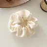 1Pack Satin Hair Scrunchies for Women - Glossy Satin Scrunchies for Hair Satin Scrunchies for Girls Holiday Gift Silk Hair Tie No Damage Cute Satin Hair Scrunchie for Styling