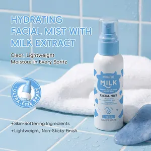 Milky Hydrating Face Mist 100ml Milk Protein Facial Spray Travel Size Moisturizing Refreshing Soothing For All Skin Types Softening Smoothing Daily Skincare On The Go