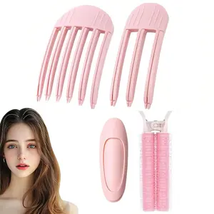 4Pcs hair styling tool 3-tooth and 6-tooth styling hair curling comb, fluffy bangs no heat curler, natural curling tool, fluffy roots cover seams