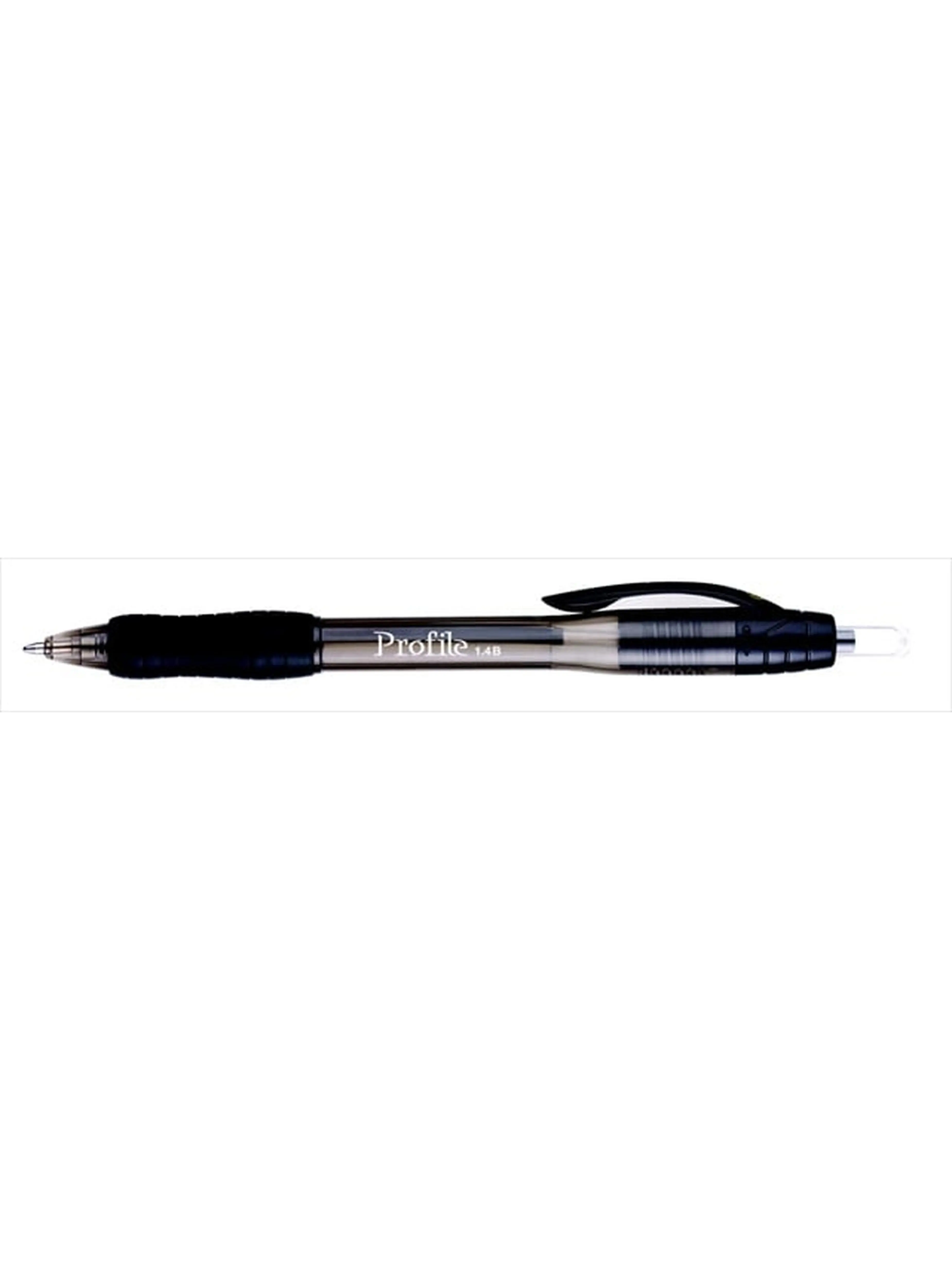 Papermate Profile Refillable Retractable Ballpoint Pen, 12-Pack Office Writing Tool, 1.4 mm Super Bold Tip, Quick-Drying Black Ink, Soft Ribbed Grip, Unisex
