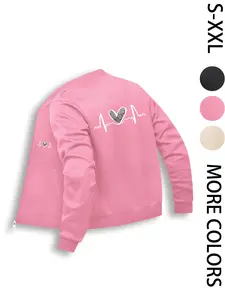 Leopard Print EKG Jacket, Women's Long-Sleeve Zip-Up Fitted Outer Jacket, Casual Outerwear, Casual Daily Wear Top, Comfortable & Stylish Design, Suitable for Layering & Daily Use, Comfortable & Durable Design, Ideal Gift