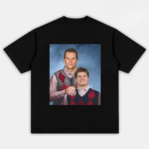 [Sale Up To 50%] Brady & Maye Step Brothers Meme Shirt, Funny New England Football Tee, Drake Maye Tom Brady Parody Graphic Fan Shirt