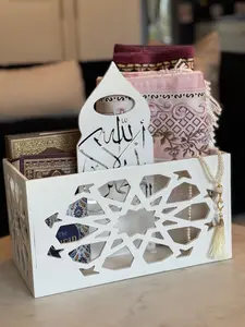 Luxury Handmade Islamic Prayer Box – Arabic Calligraphy Organizer | “Ala BiDhikr Allah Tatmain AlQuloob” | Quran & Prayer Décor Gift
