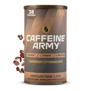Caffeine Army Chocolate Fudge | Comprehensive Functional Coffee with MCTs, CoQ10, Collagen and Adaptogens: Clean Energy + Supports Daily Attention, No Jitters or Crash | Multi Flavor ( 7.8 oz 22 Servings - 13.4oz 38 Servings)