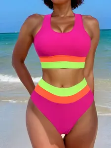 New Fashionable And Sexy Bikini Hot Spring Swimsuit For Women, European And American Beach Split Two-piece Swimsuit For Women