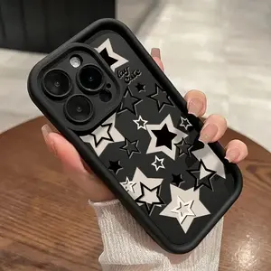 Case for iPhone 16 Pro Max 15 Plus 16E 14 13 12 11 XS XR Cute Stars Advanced fashion gift Anti-Scratch Shockproof Soft Silicone Protective Cover