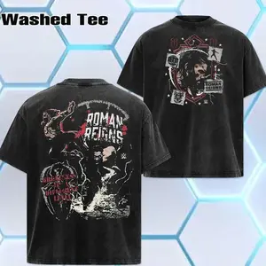 WWE 2026 - Roman Reigns “Greatness On A Different Level” World Champion , Oversize Unisex Acid Wash Tee ,WWE Legend Streetwear , Cotton , Graphic Tee T-Shirt Hoodie Sweatshirt Wash , Classic , Fan Gift Top Fabric Menswear Casual Wrestling Crew Neck 8U9