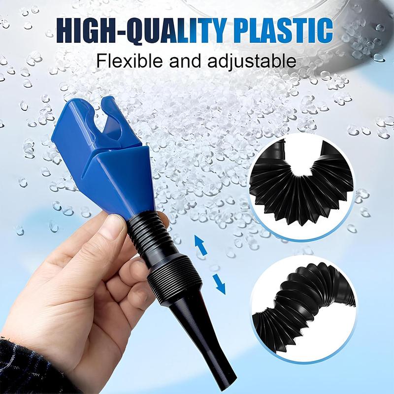 Oil Funnel for Automotive Use, Universal Wide Mouth Fuel Funnel, Hands-Free Automotive Funnel with Flexible Extended Hose, Easy to Carry for Cars, Trucks, Motorcycles Oil Funnel for Automotive Use, Universal Wide Mouth Fuel Funnel, Hands-Free Automotive Funnel with Flexible Extended Hose, Easy to Carry for Cars, Trucks, Motorcycles