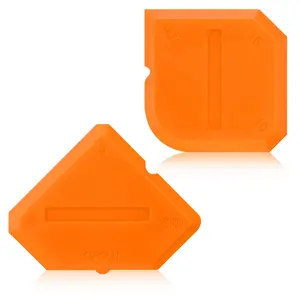 2-Pack Caulk Finishing Tool Kit - Professional Sealant Smoother for Kitchen & Bathroom - Silicone Grout Applicator with Ergonomic Grip (Orange)