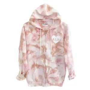 DUSTDYE ROSE ZIP UP ♡ custom hooded zip up sweatshirt