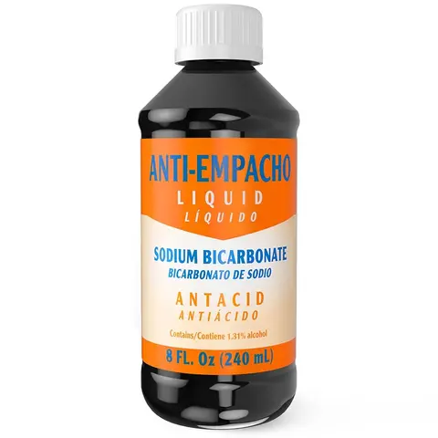 ANTI-EMPACHO Antiacido Liquido con Bicarbonato de Sodio | Liquid Antacid for Heartburn & Acid Indigestion | 1 Frasco de 8 Fl Oz