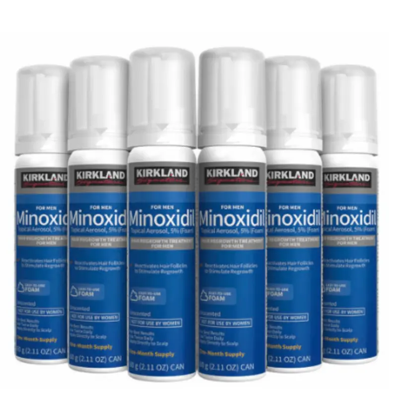 Kirkland Signature Minoxidil Foam Hair for Men 5% Solution 2.11 oz 1 to 6 Month Supply Haircare