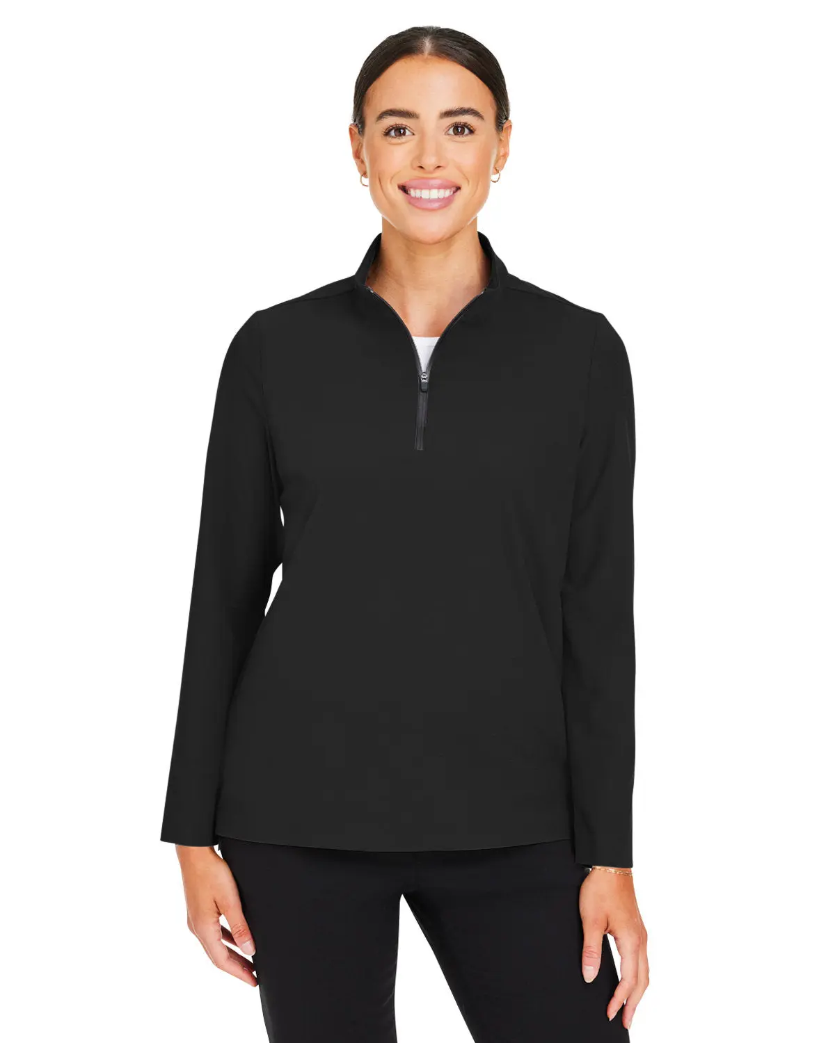 Devon & Jones DG410W Women's CrownLux Performance Windsor Welded Quarter-Zip Pullover