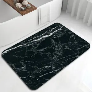 Rectangle Marble Pattern Bath Mat, 1 Count Non-slip Soft Absorbent Bathroom Mat, Bathroom Floor Mat, Home Decor, Perfect for Showers and Sinks