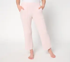 Barefoot Dreams Petite CozyChic Ultra Lite Ribbed Pintuck Crop Pant