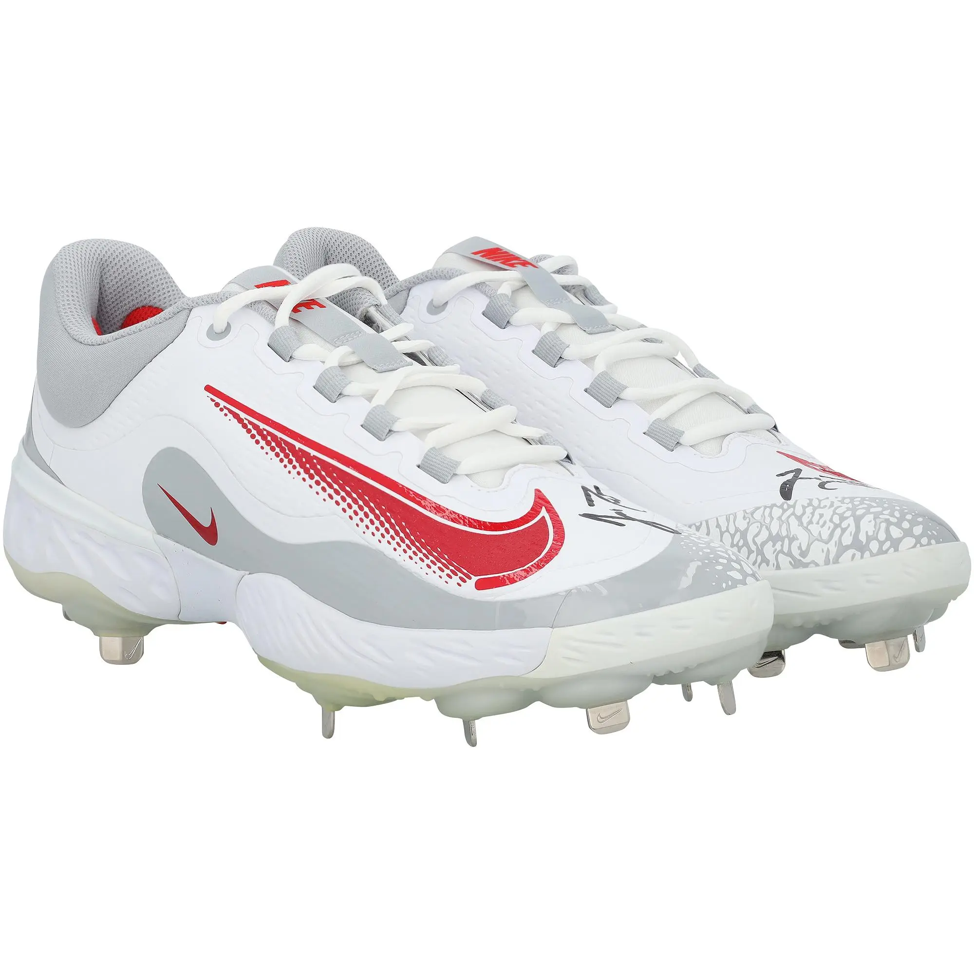 J.T. Realmuto Philadelphia Phillies Autographed Player-Issued White and Gray Nike Cleats from the 2025 MLB Season - Fanatics Authentic Certified