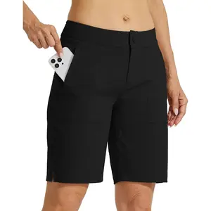 Willit Women's Golf Hiking Shorts 9" Quick Dry Athletic Long Summer Shorts Pockets Water Resistant