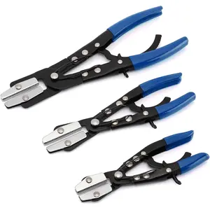 3 count Blue Hose Pincher Pliers Set, Locking Ratcheting Hose Pinch Off Pliers for Automotive, Radiator, , Coolant Lines