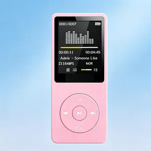 Bluetooth-compatible Mp3 Music Player Lossless Portable Fm Radio External Ultra-thin Student Sports Walkman Mp3 Player Recorder Digital Headphone  Audio