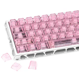 Carbon Fiber Frosted Keycaps, Frosted Clear Transparent Keycap Set for Mechanical Keyboard, High-Quality Replacement Keys, Durable & Stylish Design, Oem Compatibility, Frosted Finish summervibes