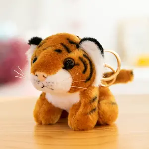 Cute Cartoon Animal Plush Keychain Little Tiger Plush Keyring Anime Doll Pendant Bag Charm Soft and Adorable
