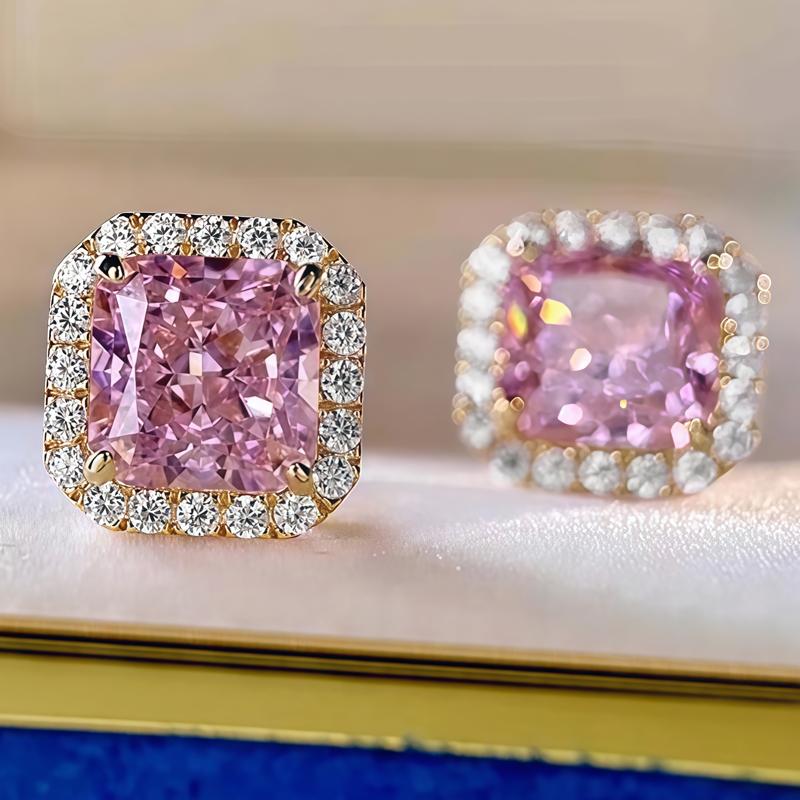 Fashionable and elegant earrings, sparkling accessories for women, earrings for women, Square inlay design,stylish accessories, casual and fashionable jewelry, Mother's Day and Valentine's Day gifts, jewelry gifts for her