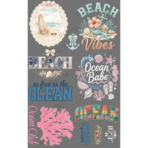 SUNSHINE & SALTY AIR (1) PREMADE GANGSHEET - 22X36 DTF TRANSFERS - DIRECT TO FILM
