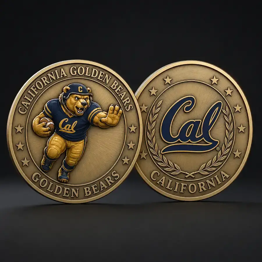 California Golden Bears challenge coin University of California Berkeley Cal Golden Bears college football fan collectible coin gear