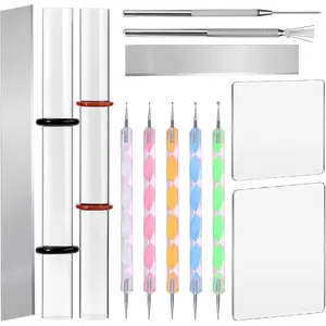 Complete Polymer Clay Tools Set - Acrylic Clay Roller Pin, Clay Cutters, Clear Rectangle Press Sheet, Wire Texture Needle for Detail Clay Modelling DIY Craft Supplies