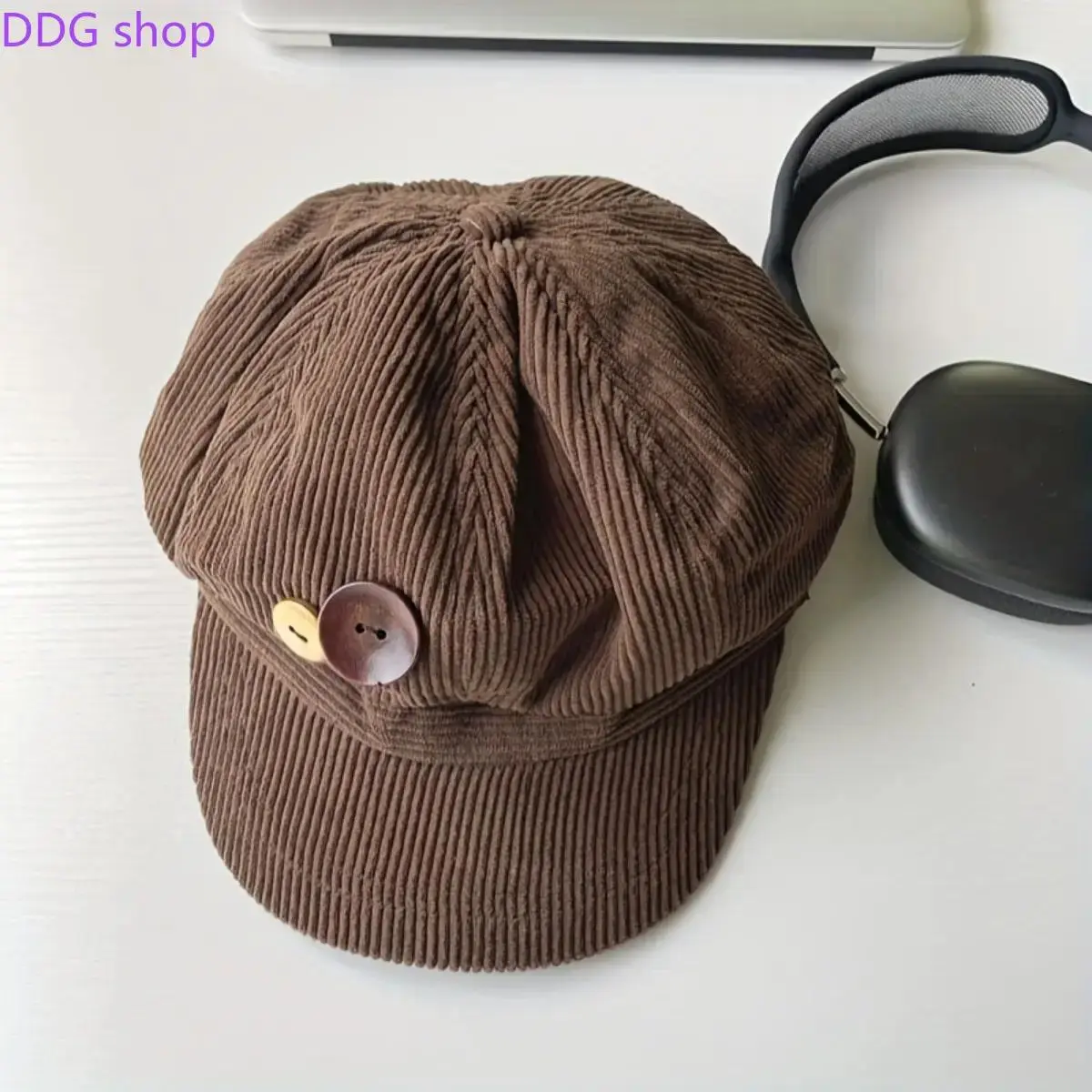 Unisex Vintage Octagonal Beret - Japanese Style Button-Top Baker Boy Newsboy Cap, Soft Flannel Artist Hat, Lightweight Comfortable Fall Streetwear Hat for Women, Travel & Photoshoot Outfits, Hats For Women