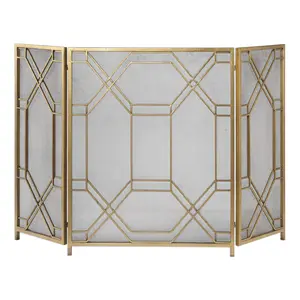 Gold Rosen Fireplace Screen