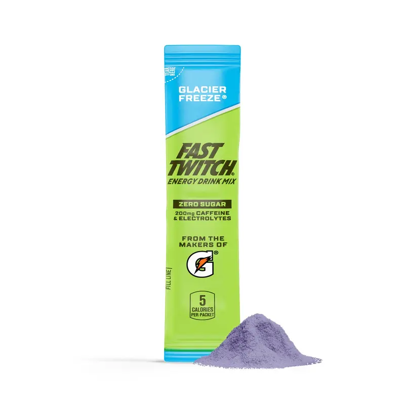 Fast Twitch | Fast Twitch Energy Stick | Single-serve powder | Glacier Freeze | 10 pack