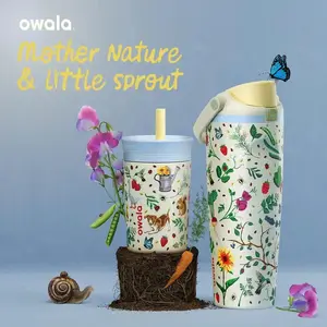 New Owala Color Drop Mother's Day Garden 30oz Freesip Sway Tumbler, 24-hour insulation, suitable for daily use, gift for mom