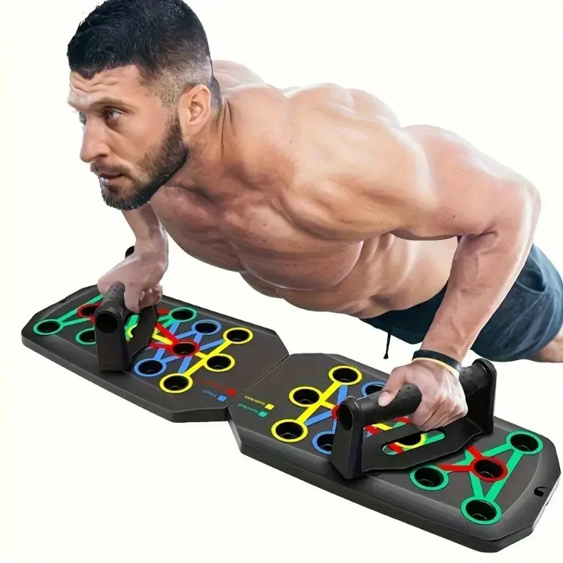 Adjustable Angle Push Up Board - Multifunctional Color-Coded Strength Training Equipment for Home Gym, Lightweight Compact Sturdy User-Friendly Gear for Fitness Enthusiasts to Target Different Muscle Groups