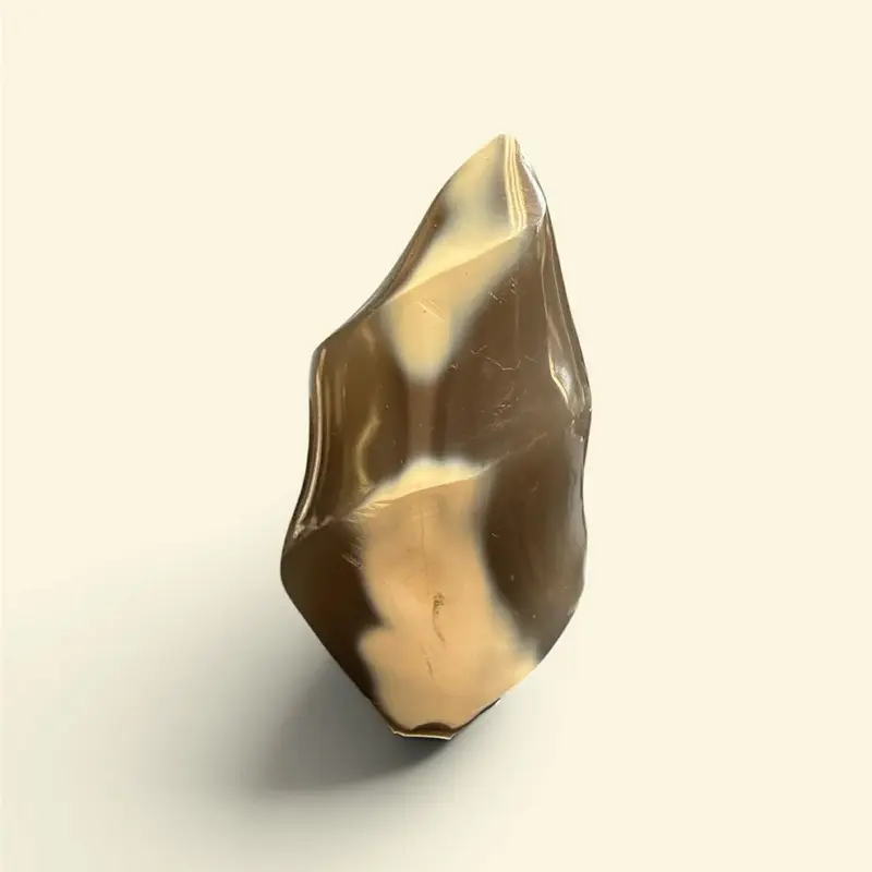 Imperfect Pale Polished Orca Agate Tower - Natural Crystal Decor, Short/Tall Options (3.5 Inches Tall, 2 Inches Across) for Meditation, Courage & Calming Energy