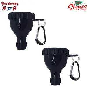 2 Pack Protein Powder Container to Go - Mini Funnel with Keychain and Keyring