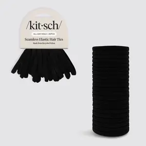 Elastic Hair Ties 20 Pack - Black