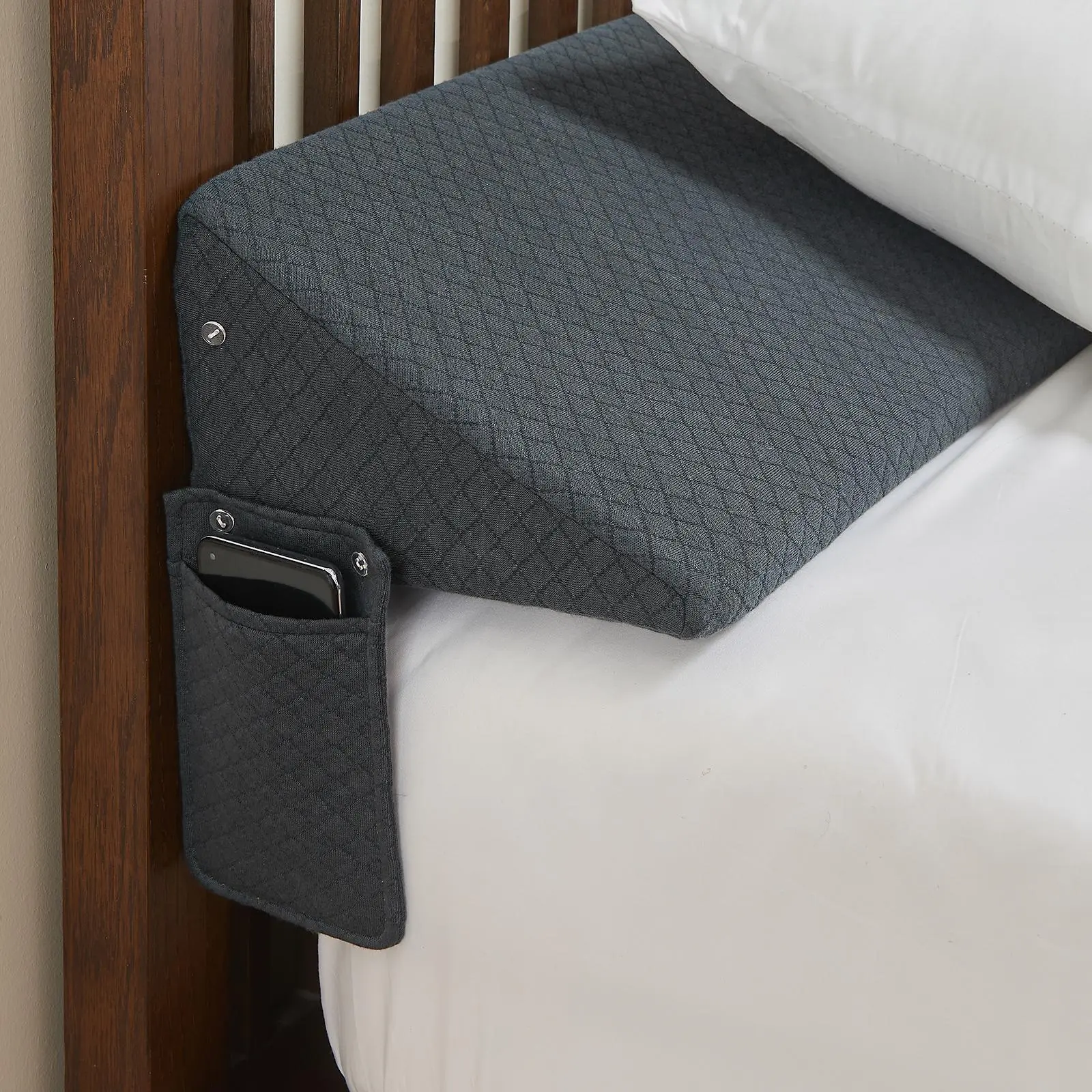 【Summer Sale Deals】Inhand Wedge Pillow Headboard Queen Size Bed Wedge Pillow Gap Filler, Bolster Bed Mattress Wedge Pillow for Sleeping, Headboard Pillow for Gap (0-8")Between Bed and Wall, Dark Grey,Boyfriend Gift,Gift for Summer,Men Gifts