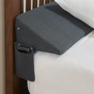 Inhand Wedge Pillow Headboard Queen Size Bed Wedge Pillow Gap Filler, Bolster Bed Mattress Wedge Pillow for Sleeping, Headboard Pillow for Gap (0-8")Between Bed and Wall, Dark Grey,Boyfriend Gift,Gift for Summer,Men Gifts