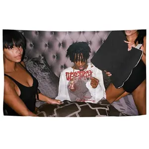 Playboi Hiphop Music Carti Rap Album Banner Poster Tapestry, a music tapestry, can be hung in dormitories, party backdrops, living rooms, bedrooms, and home wall decorations.