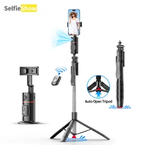 68''Al Auto Face Tracking Selfie Stick Tripod, 360° SmartPhone Holder with Auto Follow & Bluetooth Remote, NoApp Needed for Hands-Free TikTok Recording Cellphone Rotating Stand