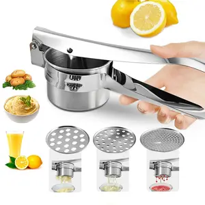 Fruit juicer with 3 replaceable pressure plates a multifunctional manual juicer suitable for making mashed potatoes, fruit juice, and vegetable juice reusable kitchen tool and vegetable juicer  Fruit Kitchen Utensils ﻿