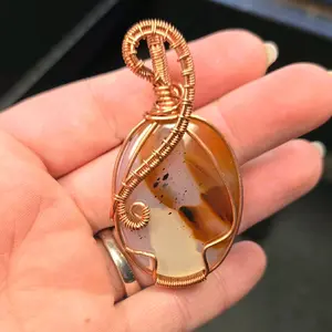 Montana Agate wire wrap pendant